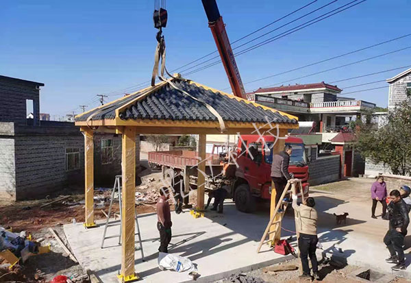 吉安仿古凉亭安装实景