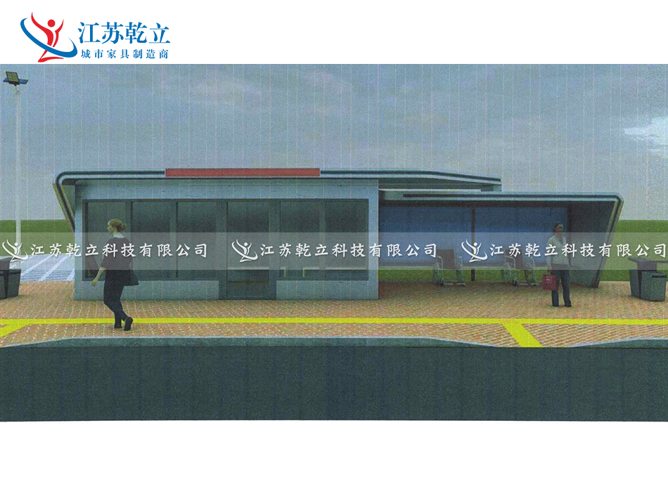 外蒙古候车亭安装实景